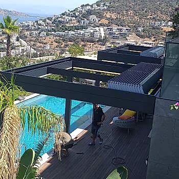 Raylı Tente Sistemleri Bioklimatik Pergola